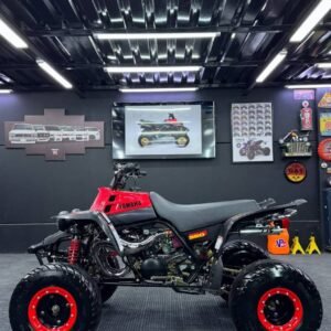 A classic high-performance ATV powered by a 347cc twin-cylinder 2-stroke engine, delivering aggressive acceleration and top-end speed. Equipped with a 6-speed manual transmission, dual carburetors, lightweight frame, and independent suspension with hydraulic disc brakes for excellent control. Built for dunes and racing, the 1997 Banshee 350 is known for its raw power, iconic sound, and timeless performance.