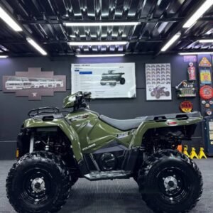 A powerful and reliable utility ATV equipped with a 567cc fuel-injected engine, delivering smooth performance and strong torque for work and off-road adventures. Features automatic CVT transmission (P/R/N/L/H), on-demand AWD/2WD, and independent suspension for a comfortable ride on any terrain. Built for durability, it comes with front & rear cargo racks, digital display, and strong towing capability, making it perfect for both heavy-duty tasks and recreational riding.