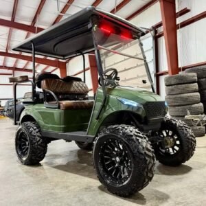⚙️ Performance & Power Motor & Controller: 5KW AC Navitas system Controller: 600 Amp high-performance upgrade Top Speed: 25–35 MPH Range: 30–40 miles per charge On-the-fly programmer for tuning and adjustments Self-braking system for safety and control 🛞 Upgrades & Features 6-inch suspension lift kit for off-road clearance 14x10 Mayhem gloss black wheels (like new) 25” GTW mud terrain tires (aggressive grip) Tinted front windshield for comfort and style Two keys included